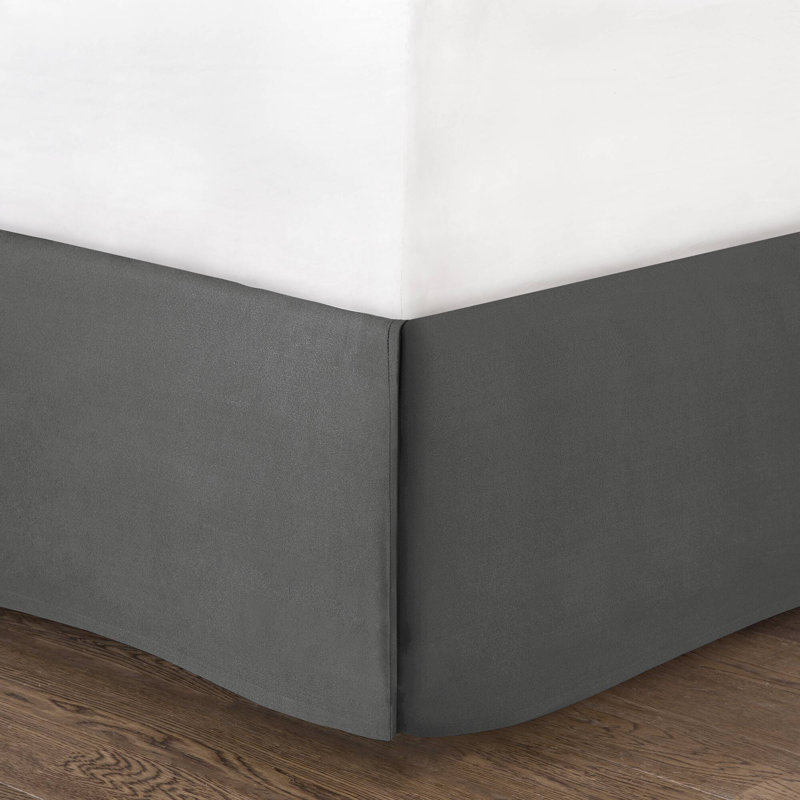 Ensemble d'édredon en tissage 7 pièces Walter, Édredon pour très grand lit + 1 jupe de lit + 2 , Gris