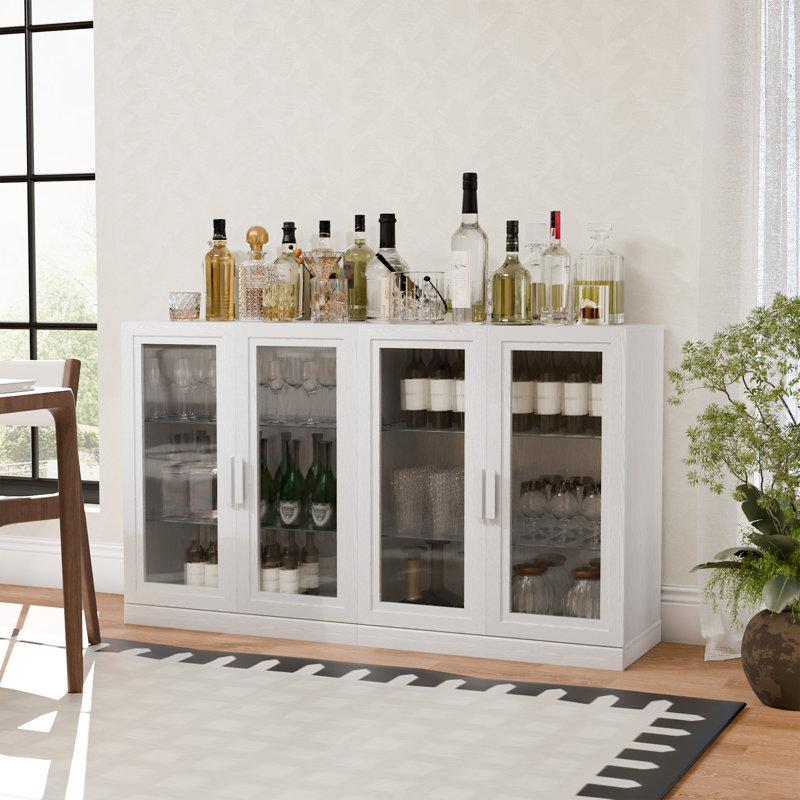 Meuble télé 36 pouces H Farmhouse, Blanc, H 36 po x l 62 po x P 16 po