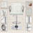 Double Needle PU Leather Counter Height Chairs, Height Adjustable and Swivel Bar Stool-797610345-776664626