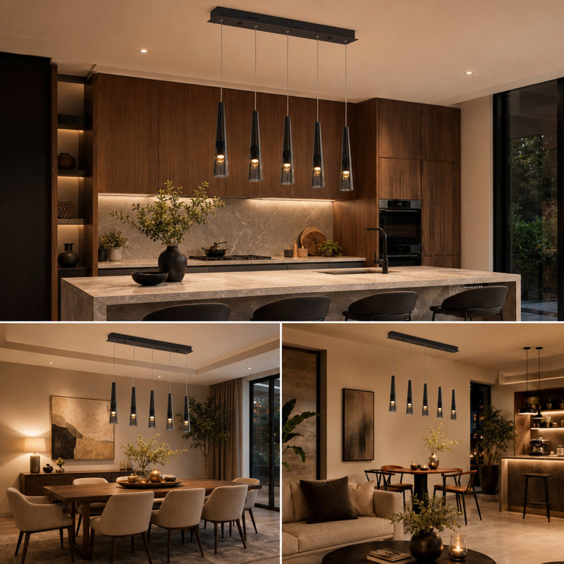 5 - Light LED Kitchen Island Pendant