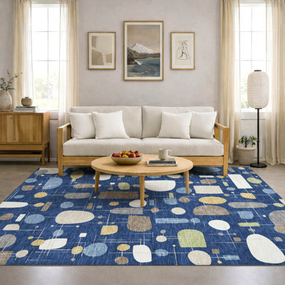 Tapis géométrique lavable à la machine de qualité supérieure Mayfield AMF2393