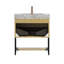 Meuble-lavabo moderne 30 po, rangement en contreplaqué durable grain de bois de chêne