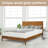 Haven King Solid Wood Bed Frame with Headboard, Caramel Finish Scandinavian Platform Bed All Mattress Support, 800 lbs Capacity, Noise-Free & Non-Slip Design-1016783918-1009728373