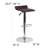 Murphy Vinyl Adjustable Height Barstool with Solid Wave Seat and Chrome Base-833214620