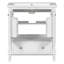 Ensemble de meuble-lavabo 30 po avec lavabo, armoire de salle de bain multifonctionnelle avec portes et tiroir, cadre solide et panneau de fibres à densité moyenne, blanc