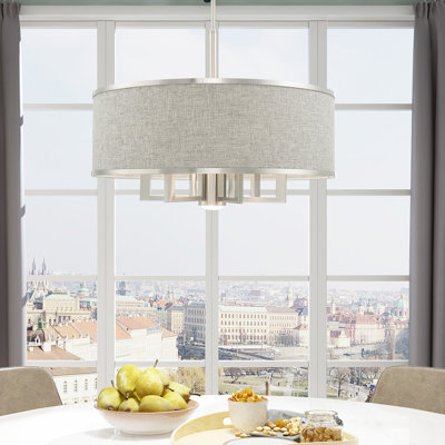 Berthine 7 - Light Dimmable Drum Chandelier