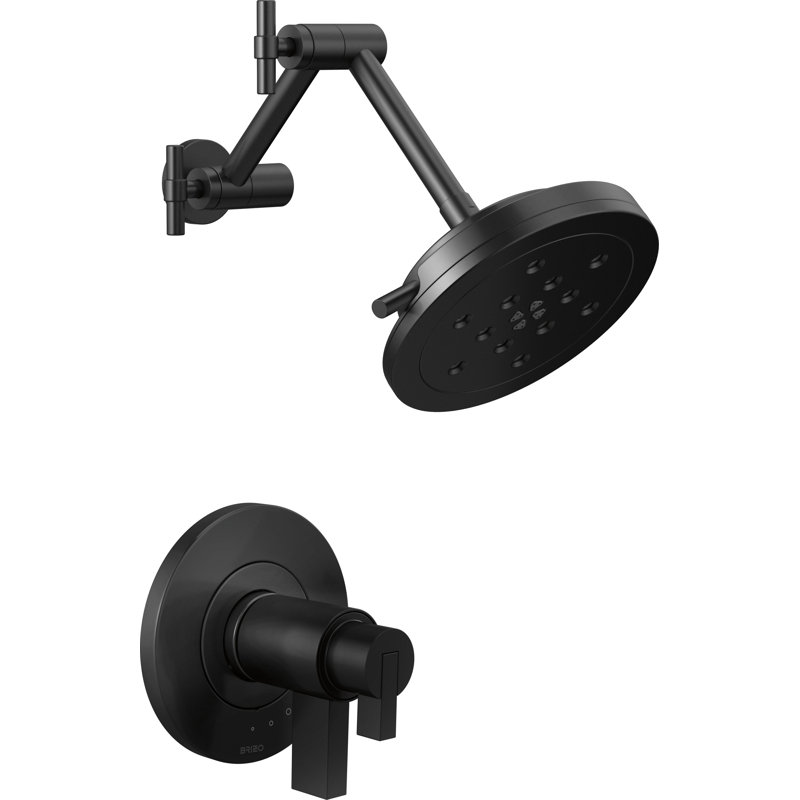 Litze® TempAssure® Thermostatic Shower Only, Matte Black, Lever Handle