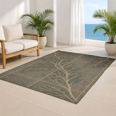 Tapis intérieur et extérieur gris Nature