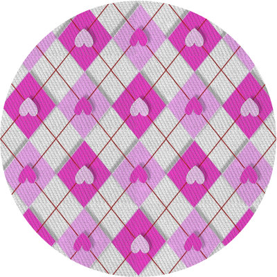 Tapis rose / gris clair Power Loom
