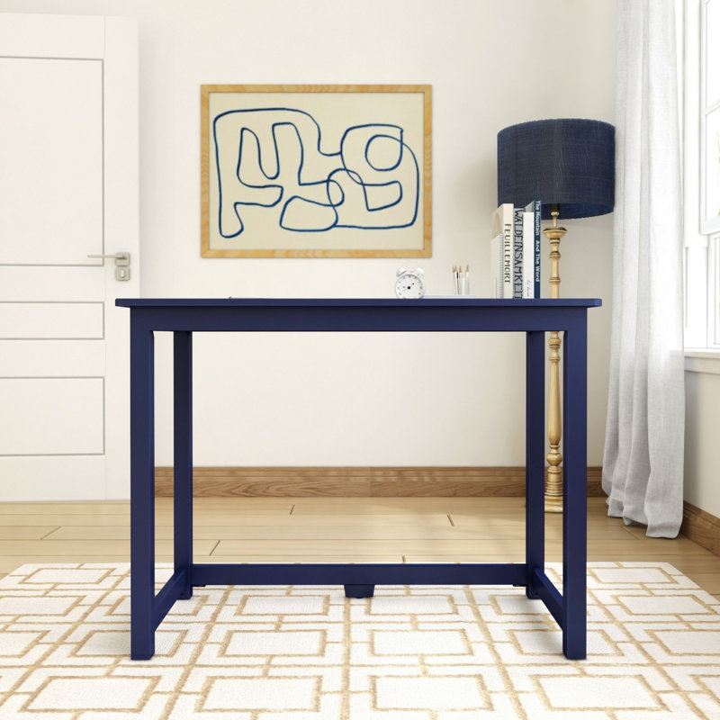 Essays Large Writing Desk, Blue, 29.75"H x 39.5"W x 19.75"D