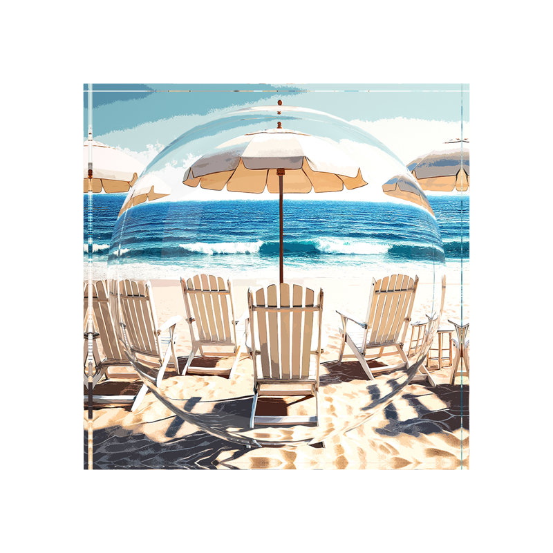 Beach ion Acrylic Candy Catchall Dish, 6"W x 6"D x 2"H