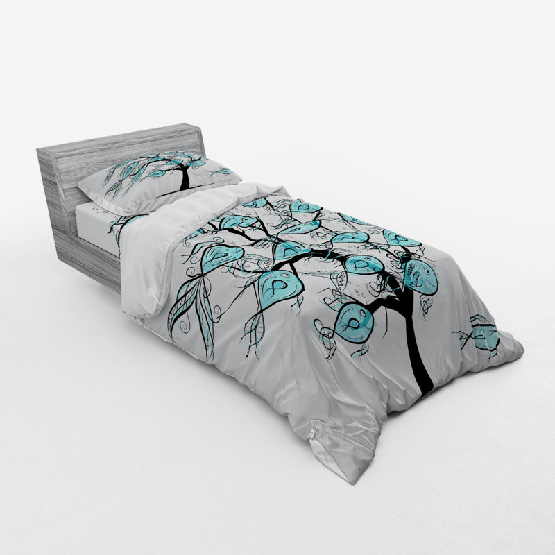 Fish Coastal Polyester Duvet Cover, Twin Duvet Cover + 2 Additional Pieces