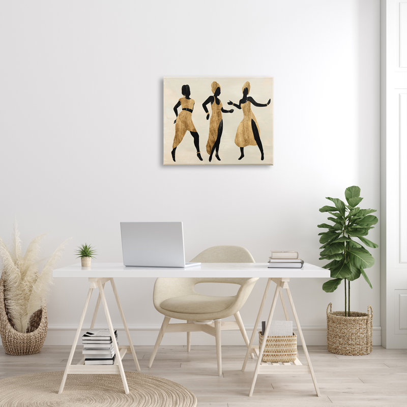 Powerful Women Dancing, H 24 po x l 30 po, Toile tendue