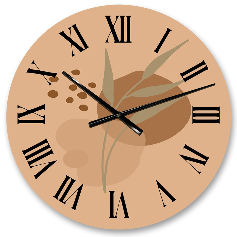 Horloge murale Minimal Boho Botanicals, Moyen
