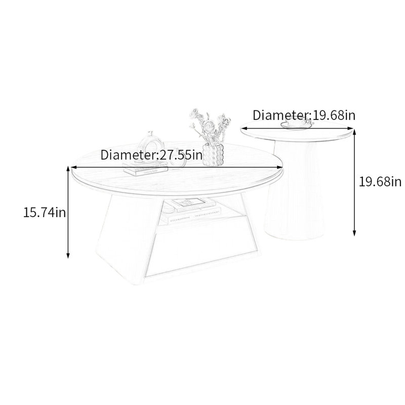 Woodbine, Blanc, 15.74" H x 27.55" L x 27.55" W, Brun / Noir