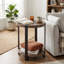 Table de bout ronde avec tablette Modesto