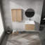 Meuble-lavabo mural moderne avec lavabo et armoire latérale, portes à fermeture douce Modern-1358641705