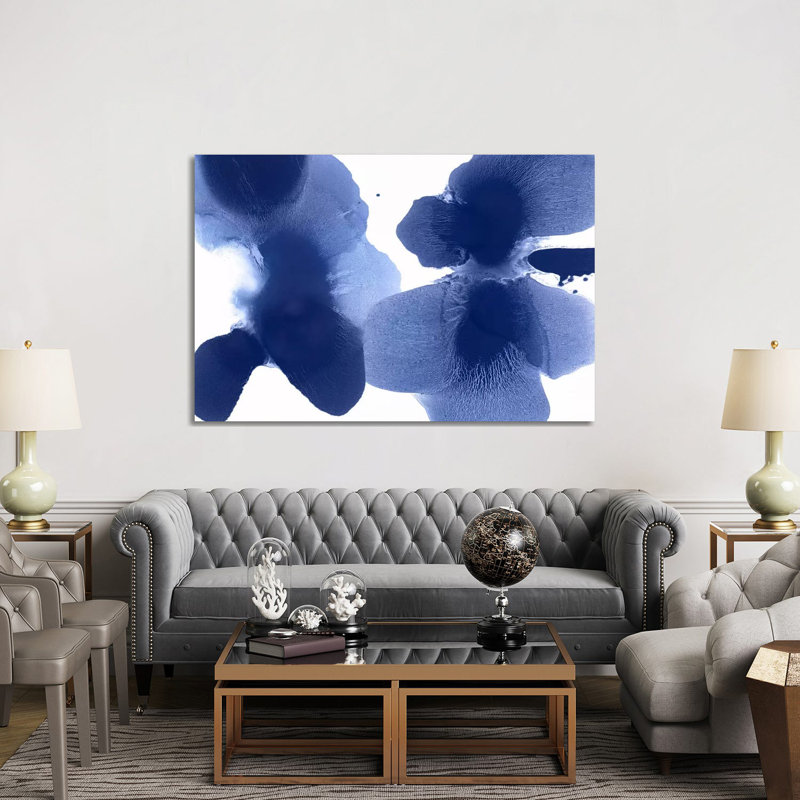 Dynamic Indigo by Hannah Carlson - Print on Canvas, 66.04 cm H x 45.72 cm W x 1.91 cm D, Wrapped Canvas
