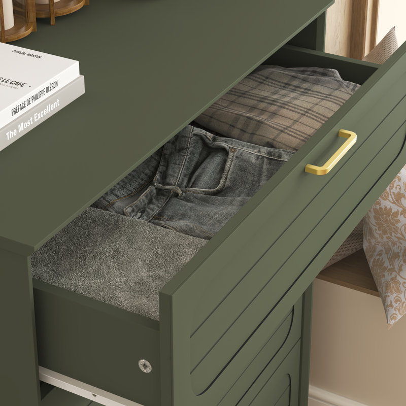 Curtis 4 Drawer Chest, Kale Green