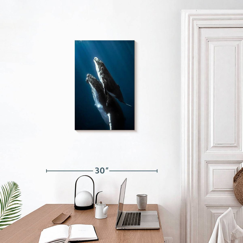 Brampt Humpback Whale And Its Calf, 24" H x 16" W