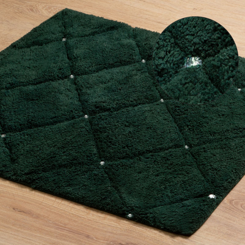 Lloshi Bath Rug, Dark Green