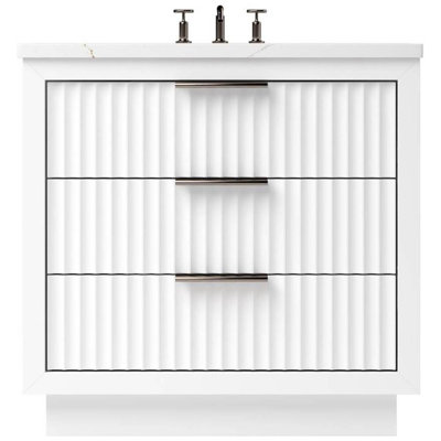 Meuble-lavabo simple à trois tiroirs Lecrieú