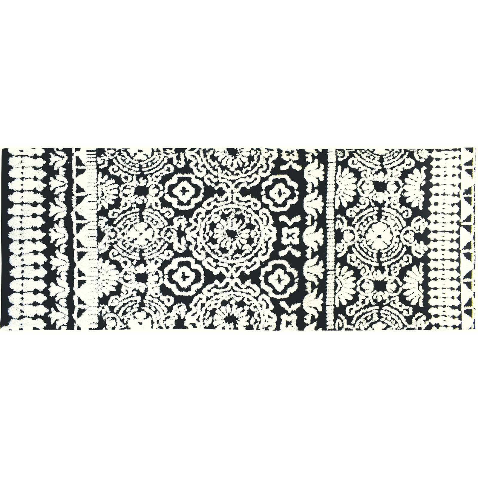 Wrought Studio Lennie Spanish Medallion Black Area Rug | Wayfair