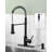Single Handle Pull Down Kitchen Faucet with Soap Dispenser in Brushed Nickel-103495819
