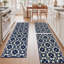  Tapis de couloir antidérapant lavable à poils longs et courts (ensemble de 2)-78840699