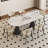 French rock dining table and chair combination