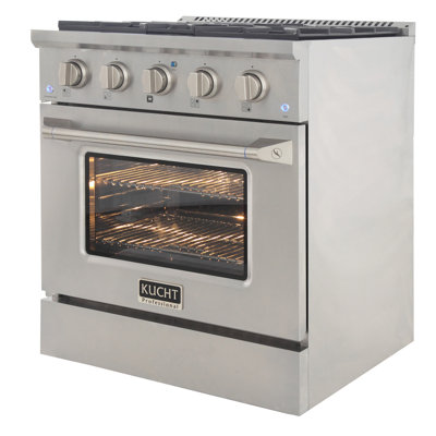 Cuisinière à double carburant autoportante 30 po 4,2 pieds cubes Pro-Style