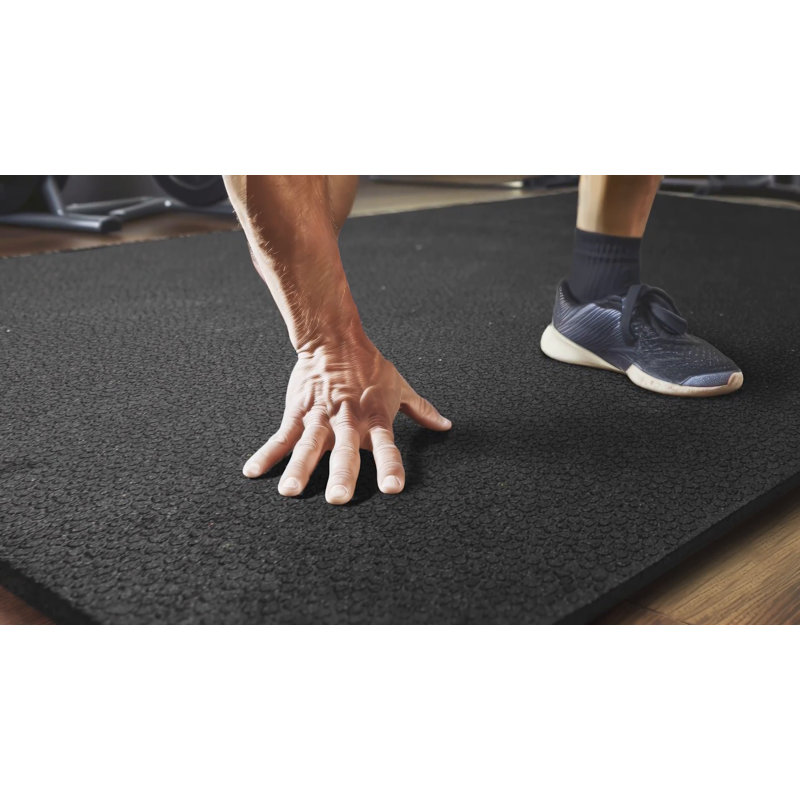 Black Heavy Duty Non-Skid Rubber Utility Mat 3' x 4'
