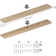 Miami 60" W x 8" D Floating Shelves Set with Invisible Wall Mount Brackets