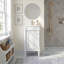 Meuble-lavabo de 18 po de style français avec lavabo en céramique, charnières à fermeture douce et tablette de rangement réglable pour les petites salles de bain-130829622-131135390
