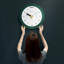 Horloges murales analogiques rondes vertes-2067332063