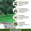 Brytan 40mm Premium Artificial Grass, Pet-Friendly Fake Grass-1m(3'3") X 4m(13'1")-4m²