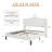 Velvet Crown Wingback Upholstered Bed With Headboard, Full/Queen/King,No Box Spring Needed-671102988-671102989