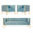 3 - Piece Velvet Living Room Set-2122718944