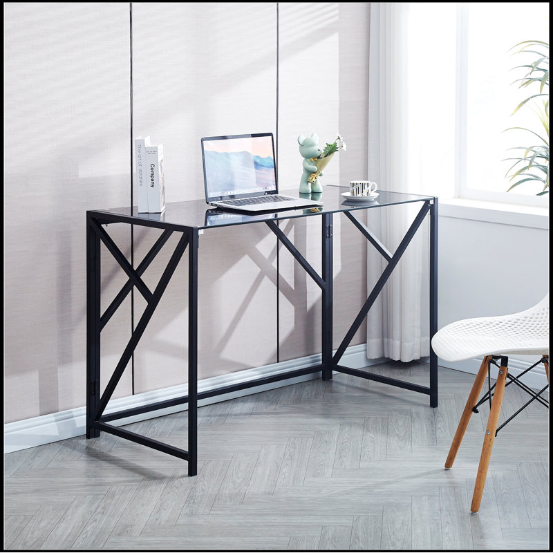 Tempered Clear Glass Computer Desk