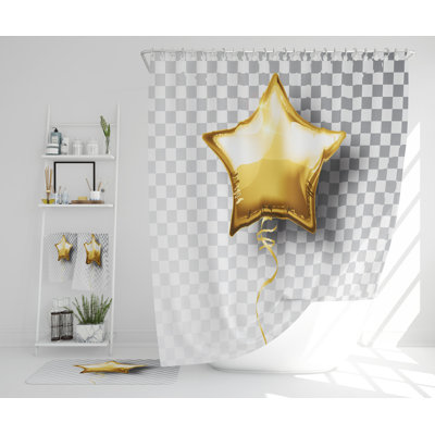Natareno Polyester Shower Curtain Set