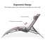  Ensemble de chaises longues inclinables pour l'extérieur de patio de 69,3 po avec accoudoirs pour tous les temps, table d'appoint incluse-309800513