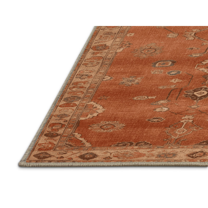 Tapis rose surteint lavable à la machine, Carré 3 pi