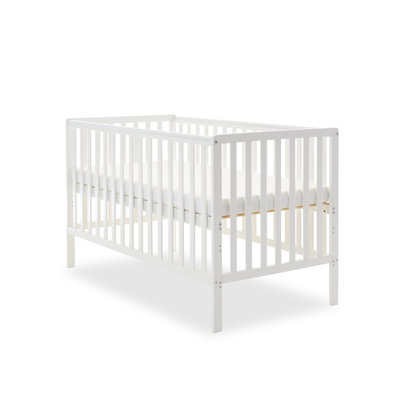Bantam Cot Bed + Fibre Mattress - White