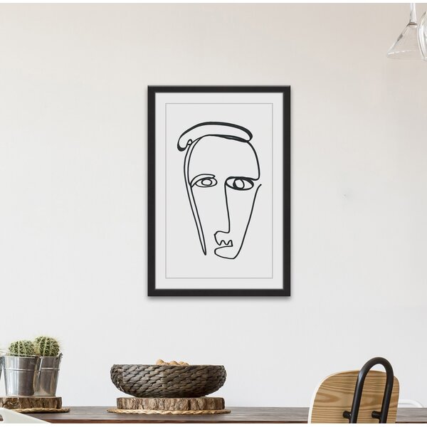 Latitude Run® 'Crooked' Framed Drawing Print | Wayfair