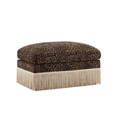 Ottoman Leopard Chenille -Brown Black
