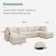 Honbay U-shaped Corduroy Modular Sectional Cloud Couch