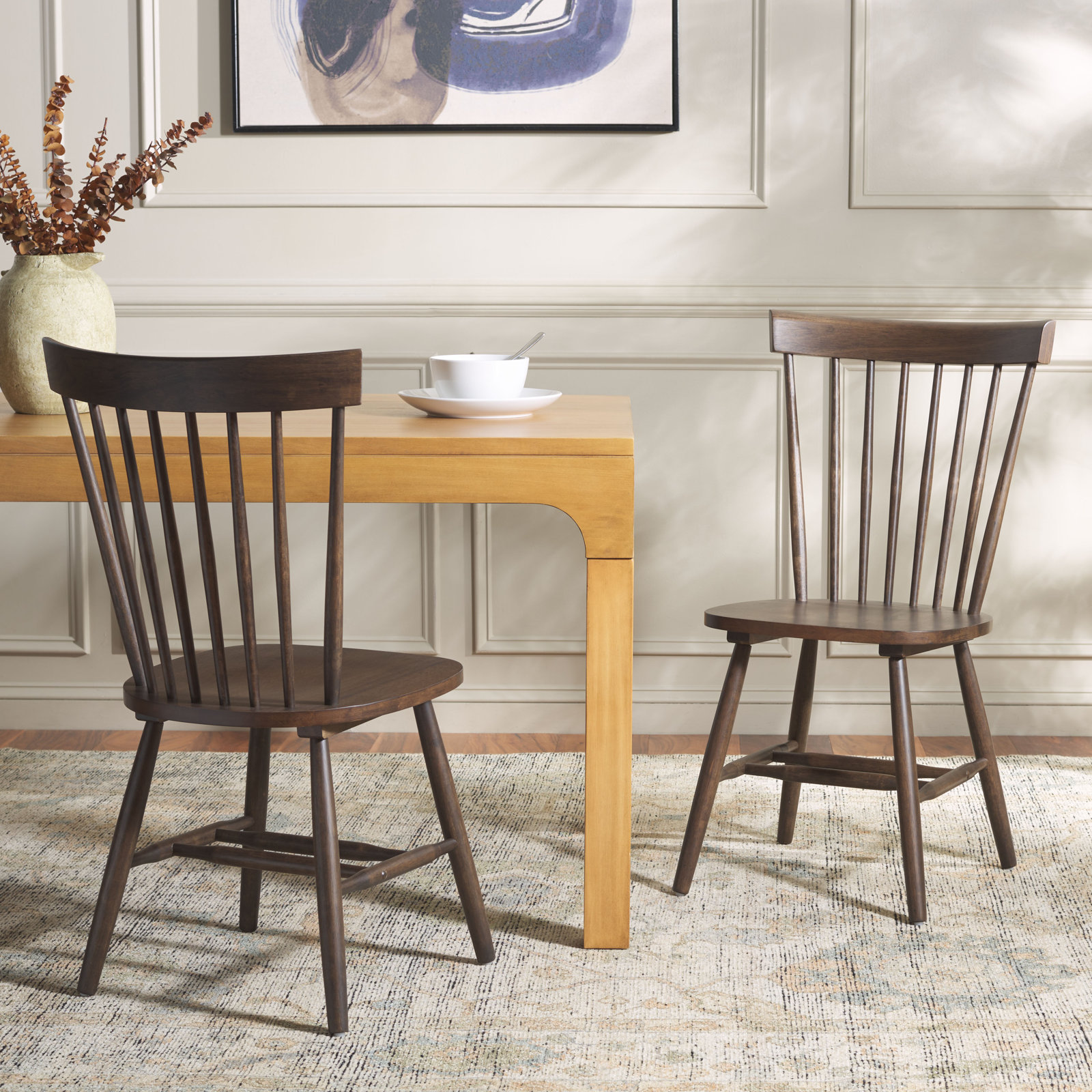 Matanna Oak Side Chair, Dark Walnut