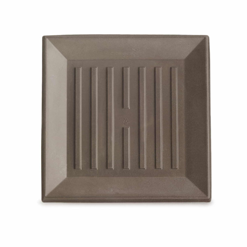 Soucoupe de jardinière carrée universelle, H 1,25 po x l 16,75 po x P 16,75 po, Moka