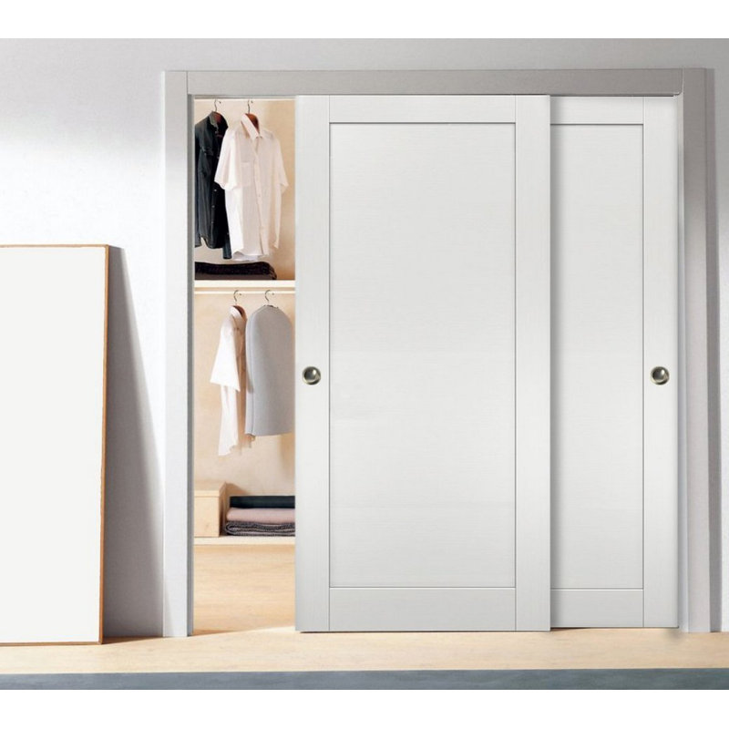 Portes planches en panneau de fibres à densité moyenne et panneau blanc Planum, 60 po x 80 po