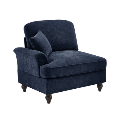 Sofa LSF Chenille W/1 Pillow -Blue